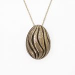 wave pendant necklace nature jewelry