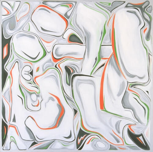 tile 35 mortal, oil on canvas, 90 X 90 cms (36” X 36”), 2005