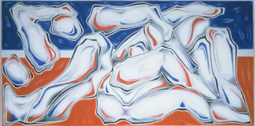 tile 48 ternion, oil on canvas, 90 X 180 cms (36” X 72”), 2006